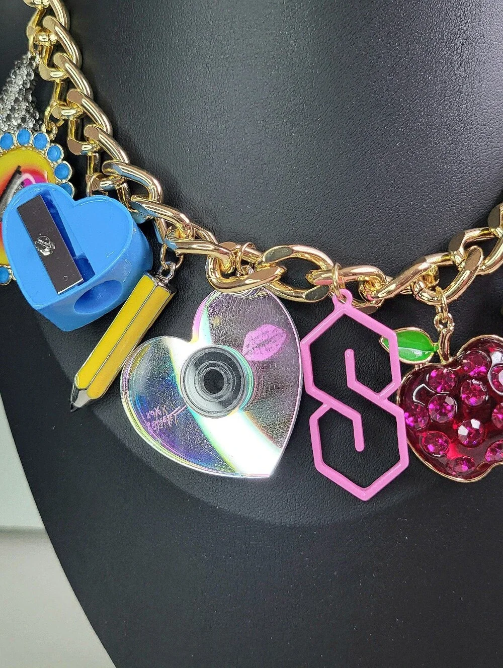 Betsey Johnson Back To School Teacher Necklace And Bracelet Set.
